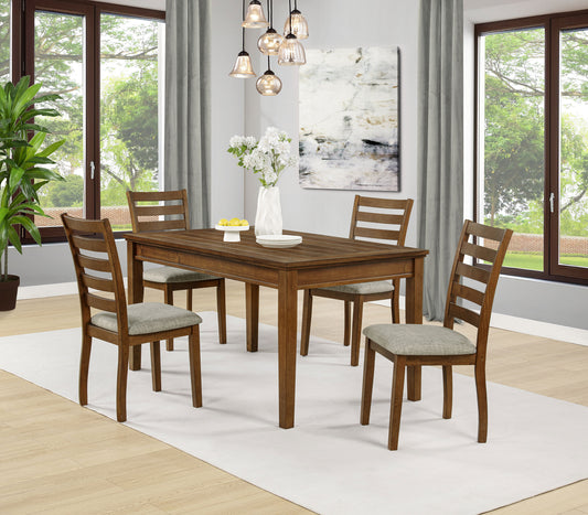 Atwood 5-piece Rectangular Wood Dining Set Warm Brown - The Sleep Loft - Online Mattress Showroom NYC