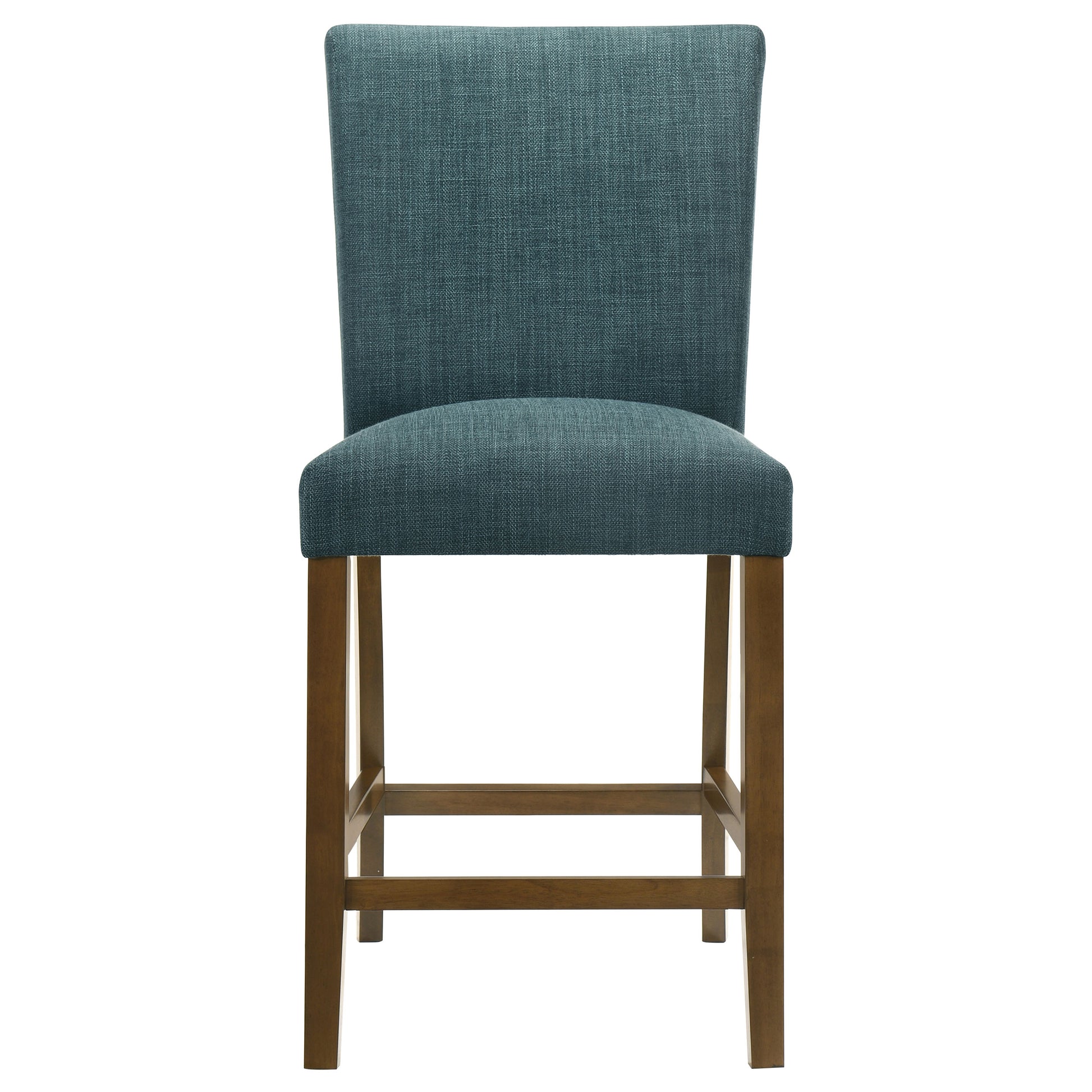 Paxton 5-piece Round Glass Top Counter Height Dining Set Teal Blue