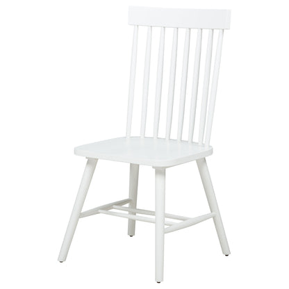 Andrews Windsor Spindle Back Dining Side Chair White (Set of 2)