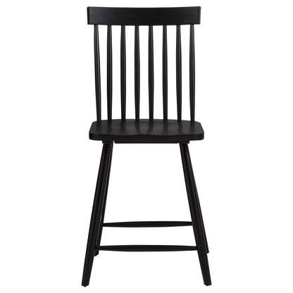 Andrews 5-piece Round Counter Dining Set Light Ash and Black