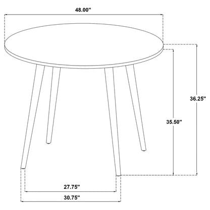 Andrews 5-piece Round Counter Dining Set Light Ash and Black