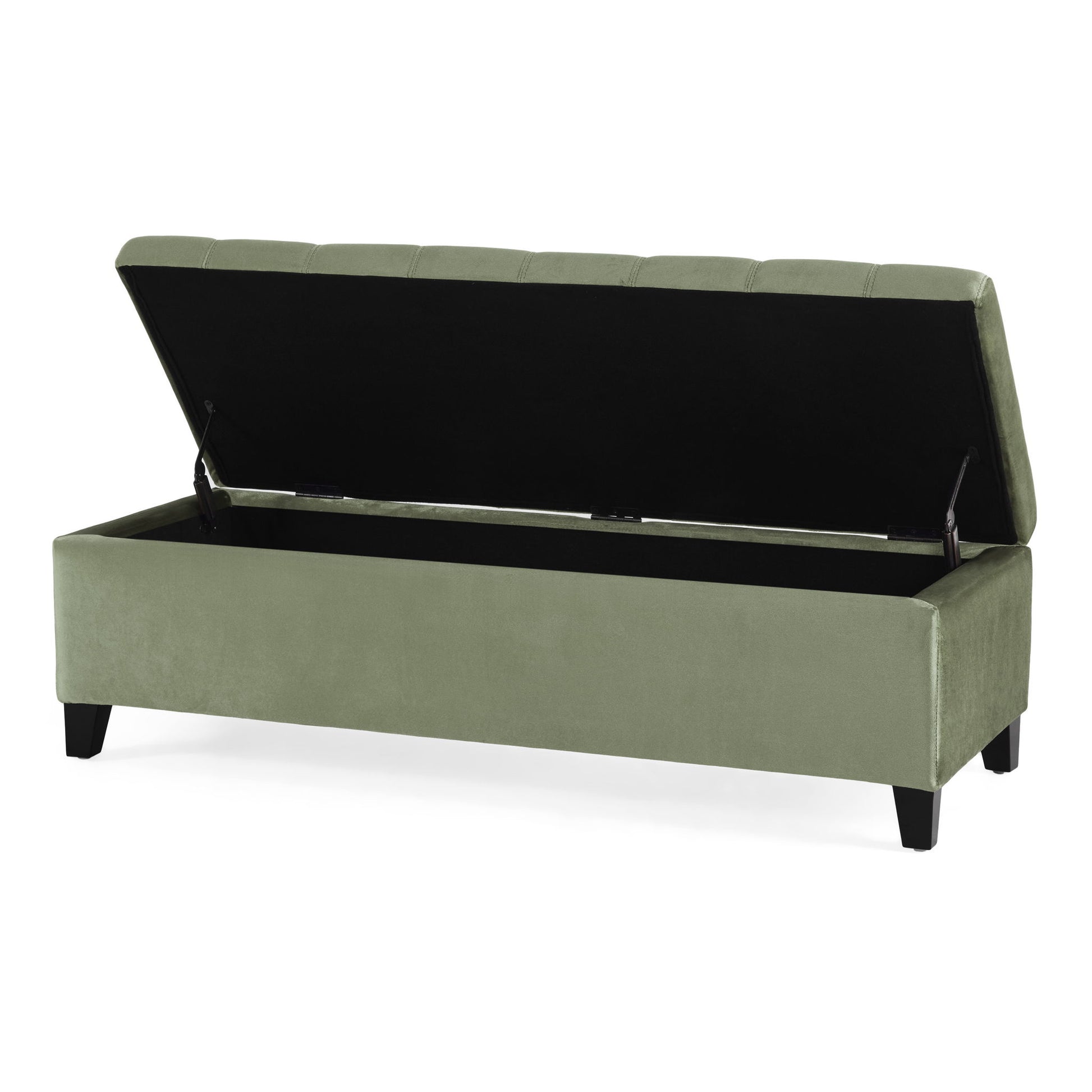 Wendover - Elegant Tufted Storage Bench With Lift-Up Top And Birch Wood Legs - The Sleep Loft - Online Mattress Showroom NYC