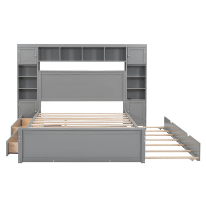 Bed With All In One Cabinet, Shelf And Sockets, Twin Long Trundle - The Sleep Loft - Online Mattress Showroom NYC