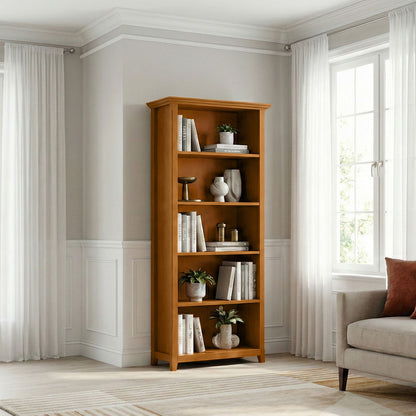 Amherst - 5 Shelf Bookcase, Handcrafted - The Sleep Loft - Online Mattress Showroom NYC