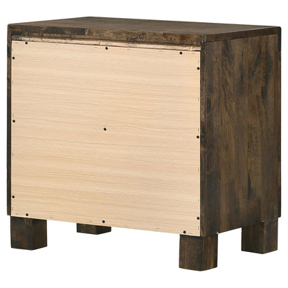 2 Drawer Nightstand - Brown Wood - The Sleep Loft - Online Mattress Showroom NYC
