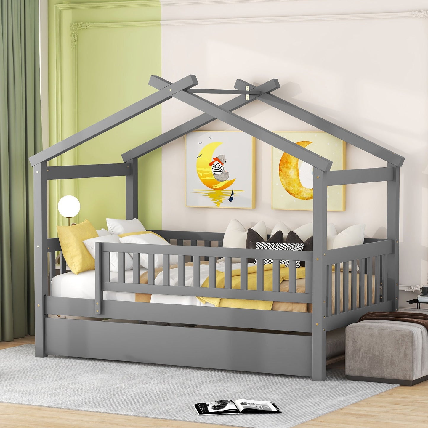 Creativity House Bed With Twin Size Trundle - The Sleep Loft - Online Mattress Showroom NYC
