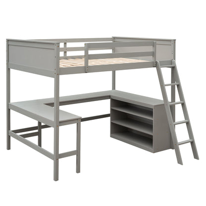 Loft Bed With Shelves With Desk - The Sleep Loft - Online Mattress Showroom NYC