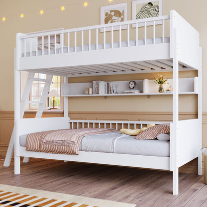 Bunk Bed With 3 Storage Shelves, Adjustable Ladder Left Or Right - The Sleep Loft - Online Mattress Showroom NYC