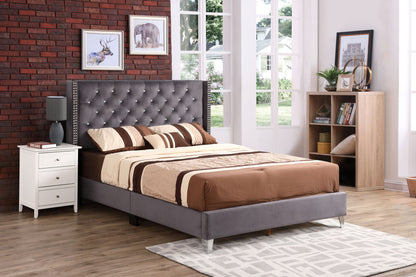 Upholstered Nailhead Trim Chic Bed - The Sleep Loft - Online Mattress Showroom NYC