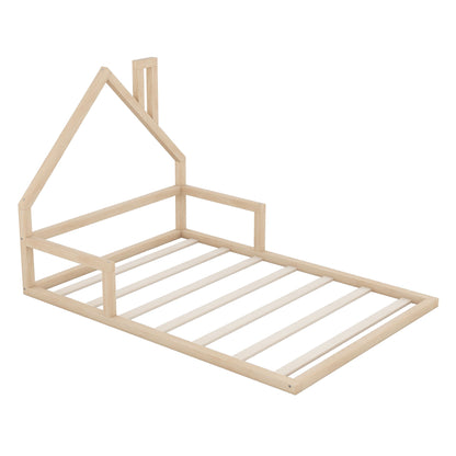 Elegant Floor Bed With House Shaped Headboard - The Sleep Loft - Online Mattress Showroom NYC
