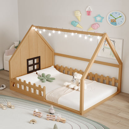 House Bed With Window And Fence - The Sleep Loft - Online Mattress Showroom NYC