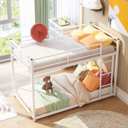 Metal Bunk Bed, Low Bunk Bed With Ladder - The Sleep Loft - Online Mattress Showroom NYC