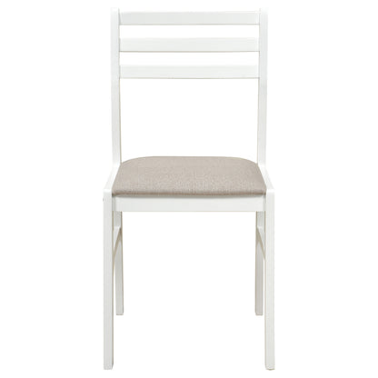 Bucknell 3-piece Round Drop Leaf Dining Table Set White