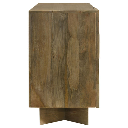 Tyler 3-door Solid Wood Sideboard Buffet Cabinet Mango Brown