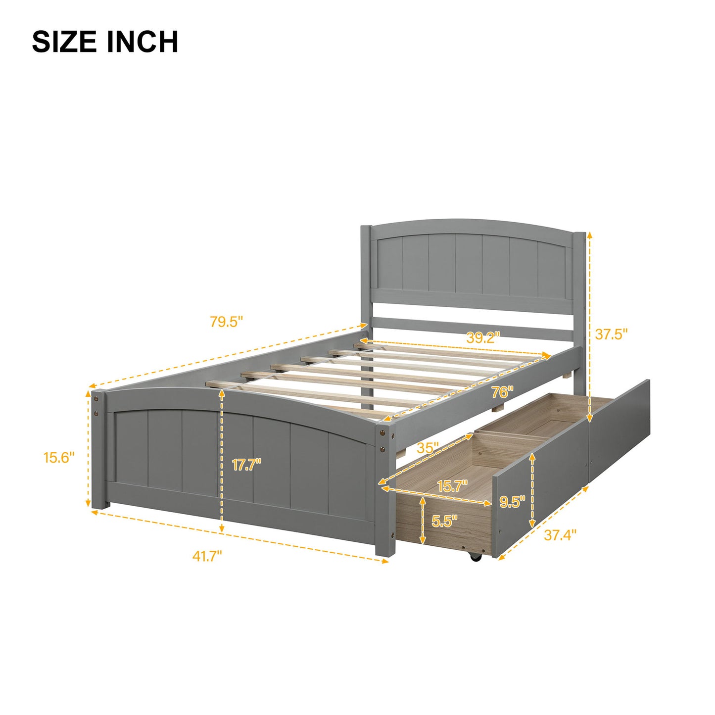 Platform Bed & Headboard, Footboard And Wood Slat Support - The Sleep Loft - Online Mattress Showroom NYC