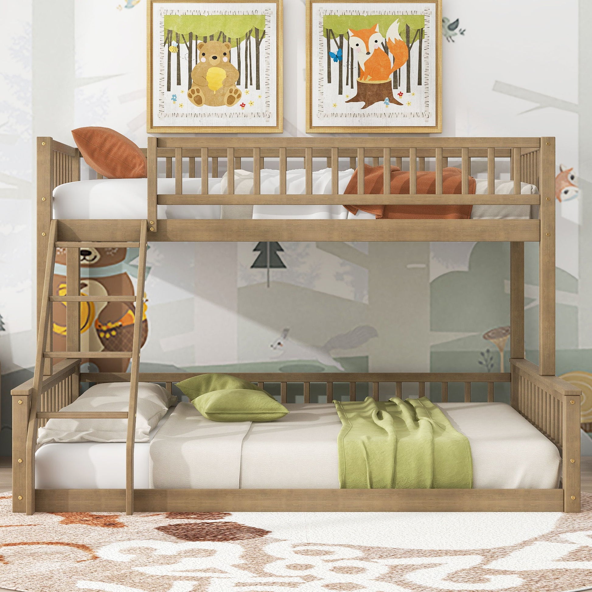 Bunk Bed With Ladder And Guardrails - The Sleep Loft - Online Mattress Showroom NYC