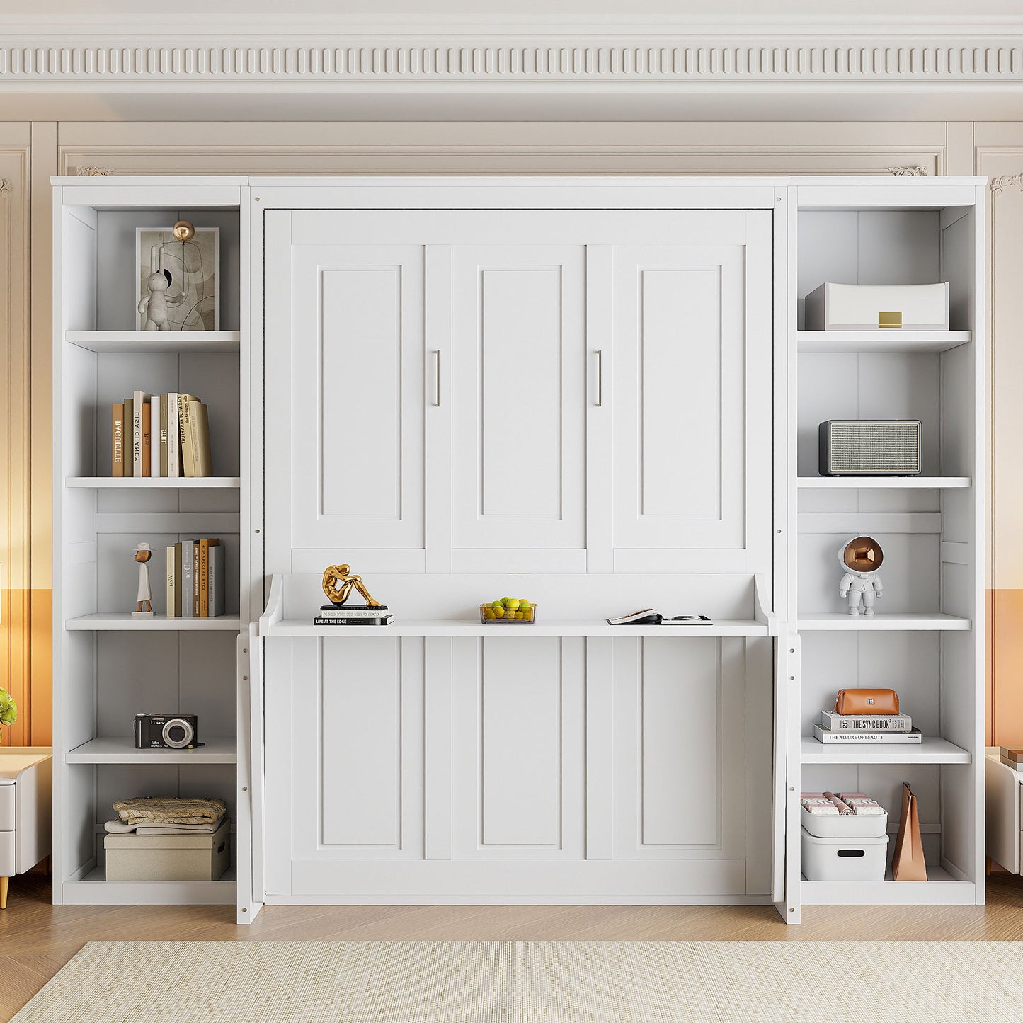 Murphy Bed With Desk And Bookshelf - The Sleep Loft - Online Mattress Showroom NYC