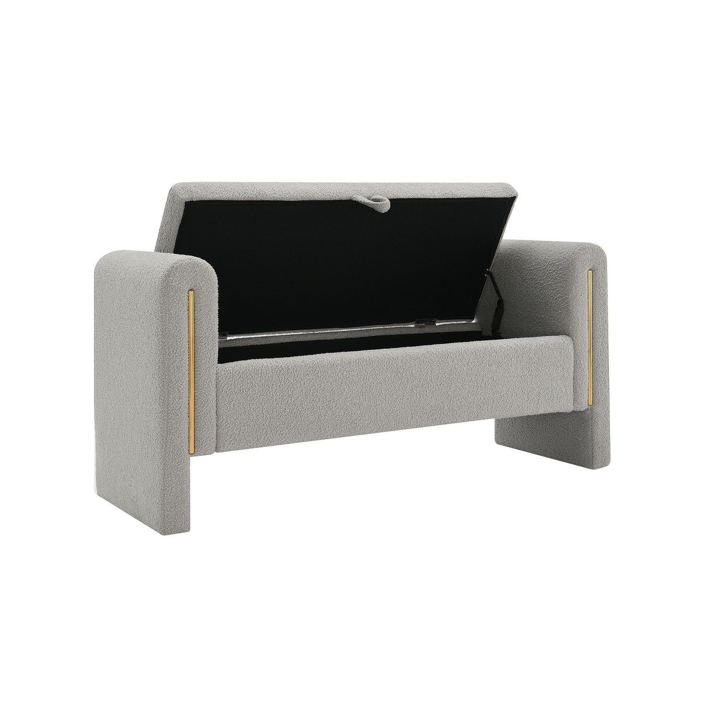Modern Teddy Upholstered Large Bed End Bench With Arms And Storage - The Sleep Loft - Online Mattress Showroom NYC