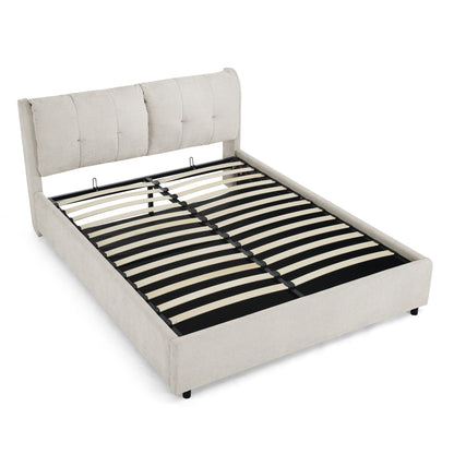 Storage Upholstered Hydraulic Platform Bed With Integrated Headboard - The Sleep Loft - Online Mattress Showroom NYC