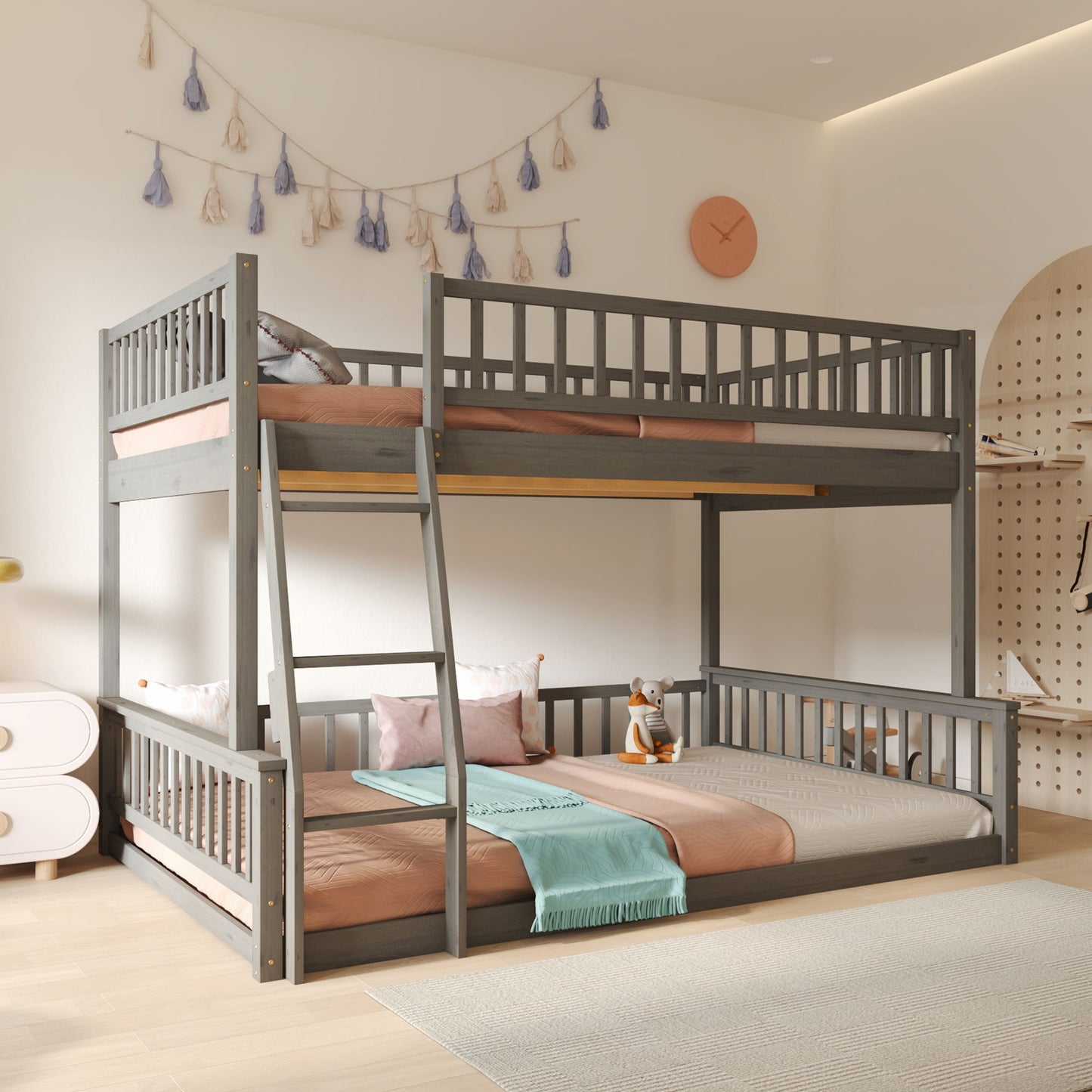 Bunk Bed With Ladder And Guardrails - The Sleep Loft - Online Mattress Showroom NYC
