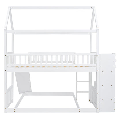 House Bunk Bed With Slide - The Sleep Loft - Online Mattress Showroom NYC