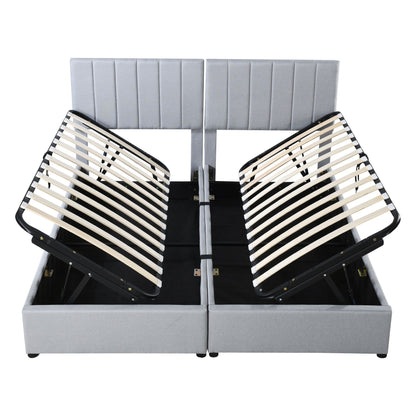 Upholstered Platform Bed With A Hydraulic Storage System - The Sleep Loft - Online Mattress Showroom NYC