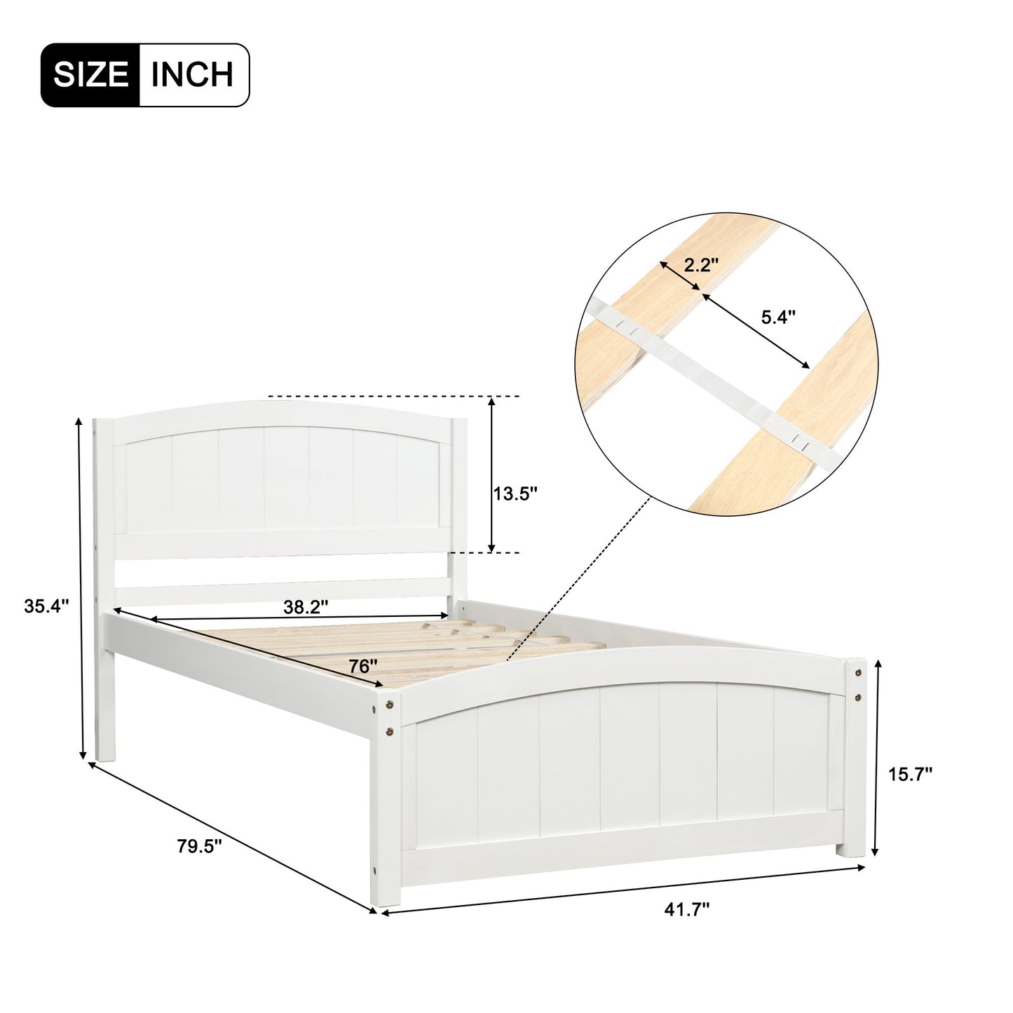 Platform Bed & Headboard, Footboard And Wood Slat Support - The Sleep Loft - Online Mattress Showroom NYC
