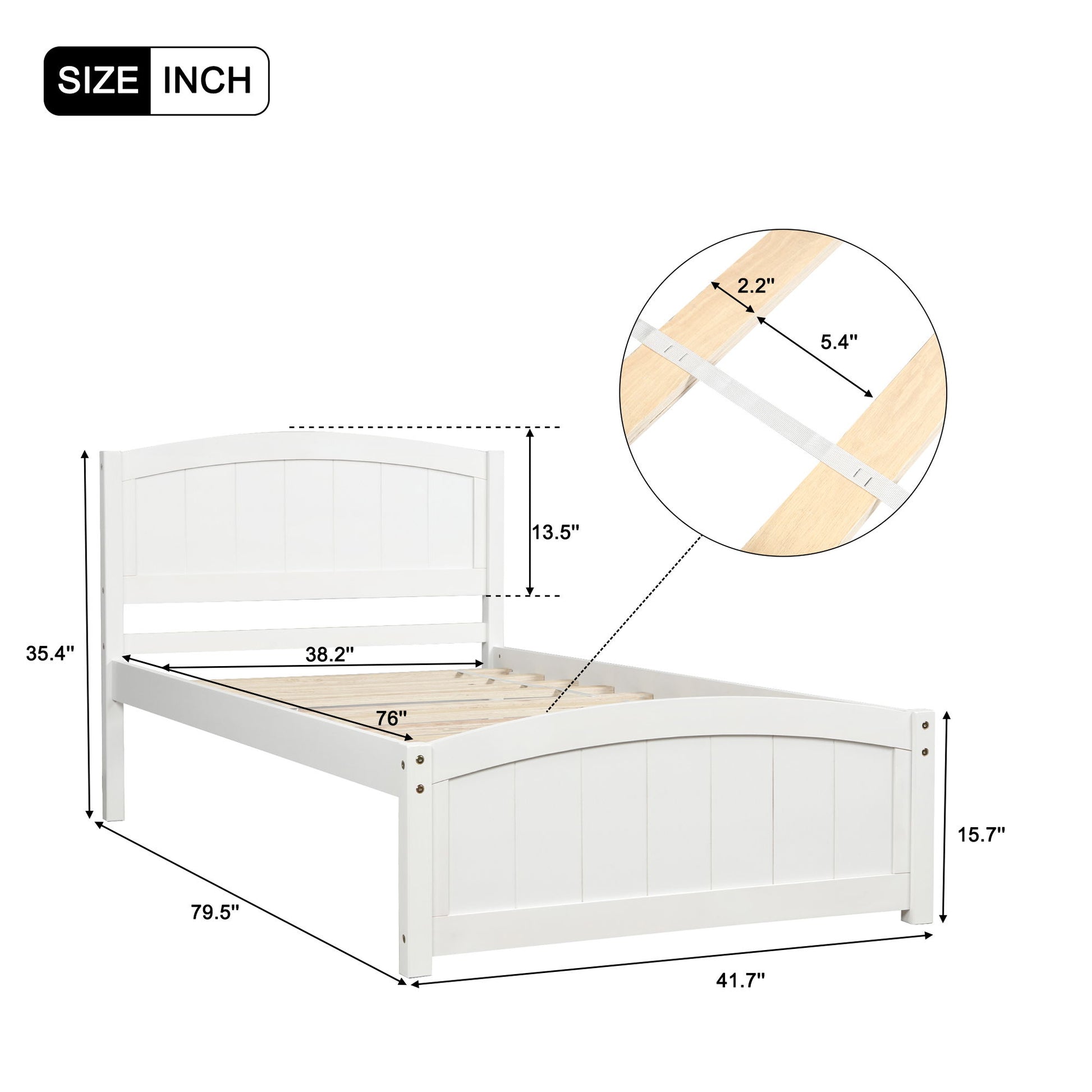 Platform Bed & Headboard, Footboard And Wood Slat Support - The Sleep Loft - Online Mattress Showroom NYC