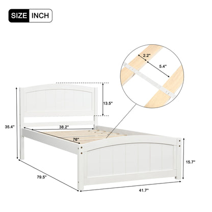 Platform Bed & Headboard, Footboard And Wood Slat Support - The Sleep Loft - Online Mattress Showroom NYC