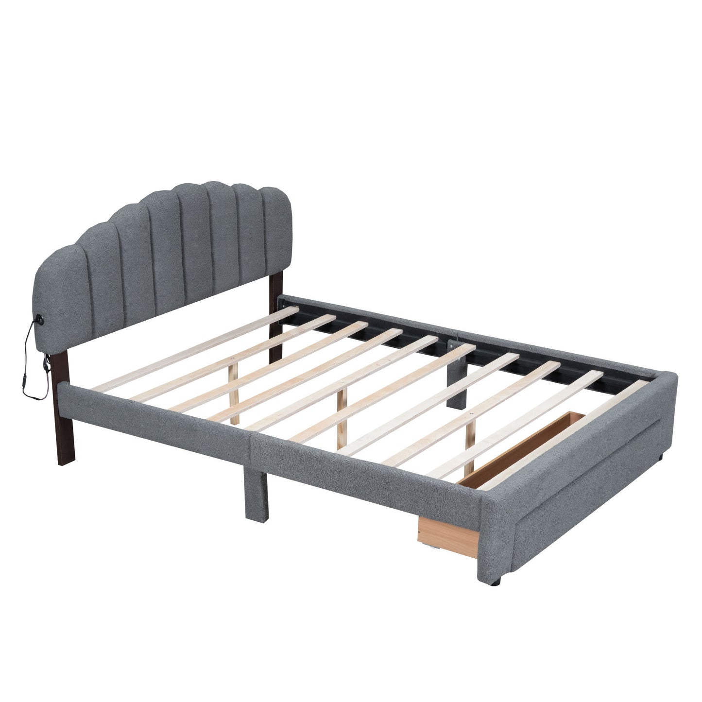 Upholstered Platform Bed With Drawer - The Sleep Loft - Online Mattress Showroom NYC