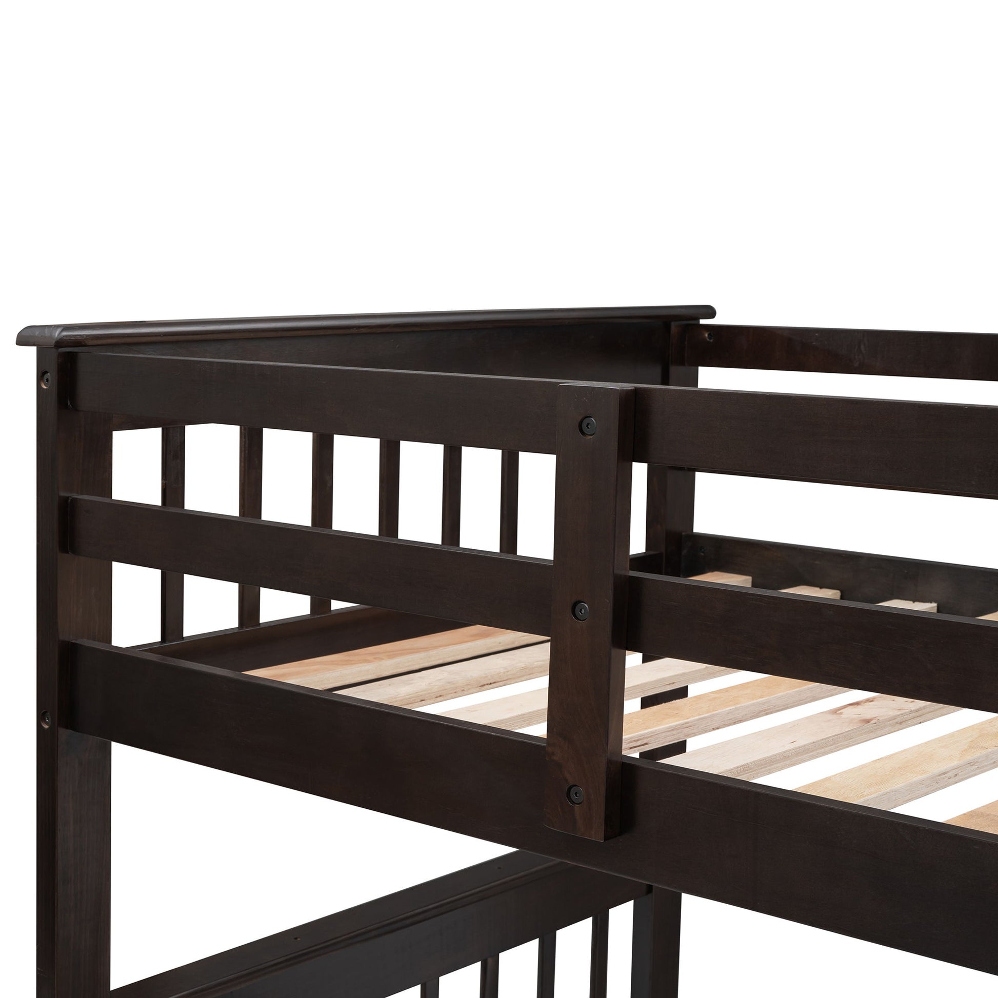 Stairway Bunk Bed With Storage And Guard Rail For Bedroom - The Sleep Loft - Online Mattress Showroom NYC