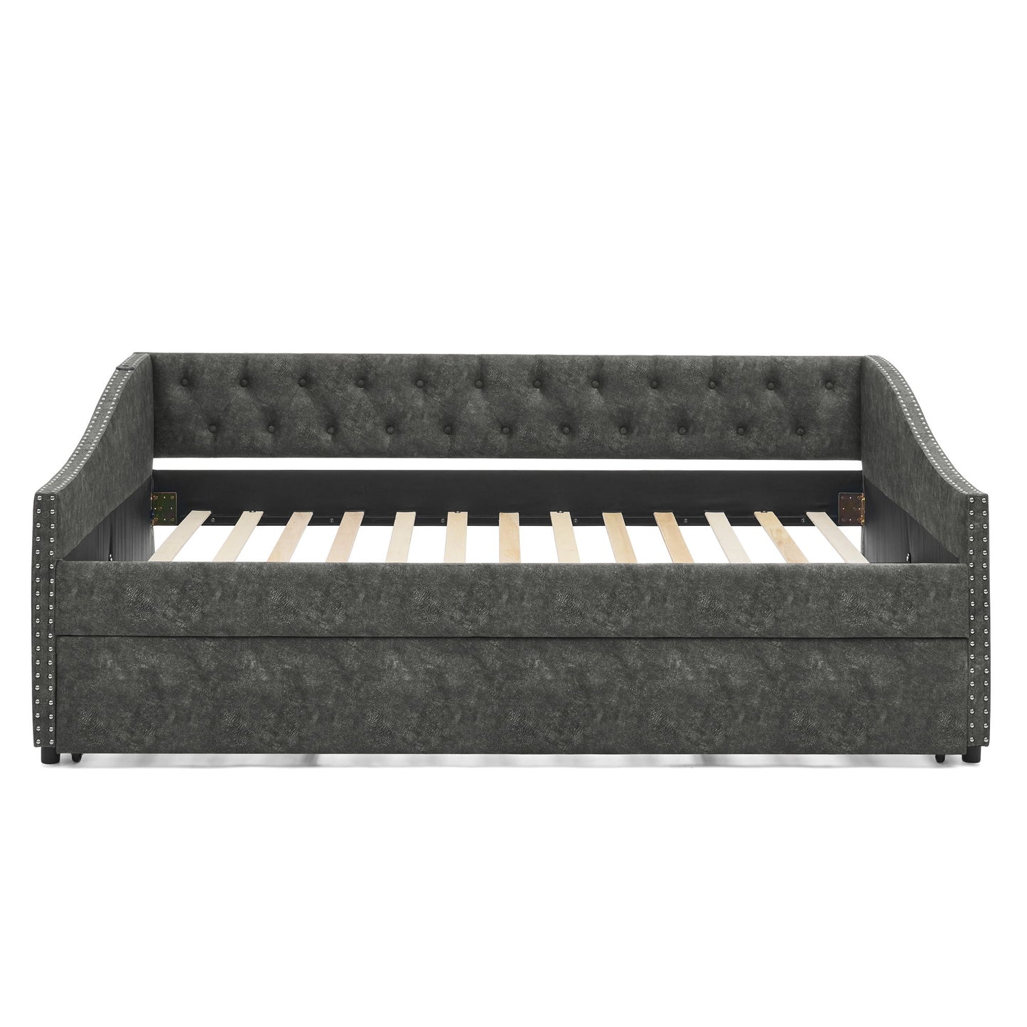 Upholstered Daybed With USB Charging & Pull Out Bed - The Sleep Loft - Online Mattress Showroom NYC