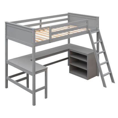 Loft Bed With Shelves With Desk - The Sleep Loft - Online Mattress Showroom NYC