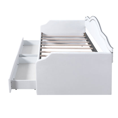 Upholstered Daybed With LED Lights And 2 Drawersme - The Sleep Loft - Online Mattress Showroom NYC