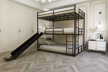 Twin Size House Loft Bed With Slide And Ladder - Black - The Sleep Loft - Online Mattress Showroom NYC
