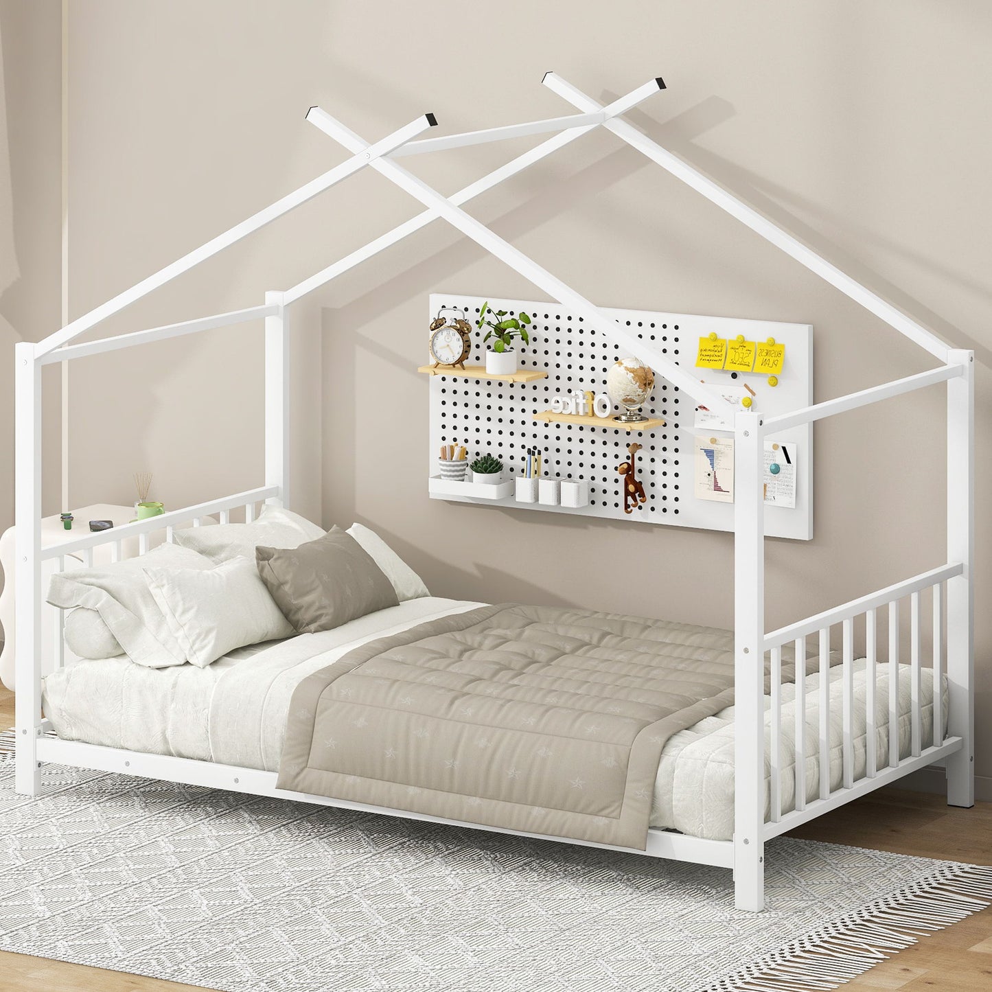 Metal House Platform Bed With Modern Design And Durable Frame - The Sleep Loft - Online Mattress Showroom NYC