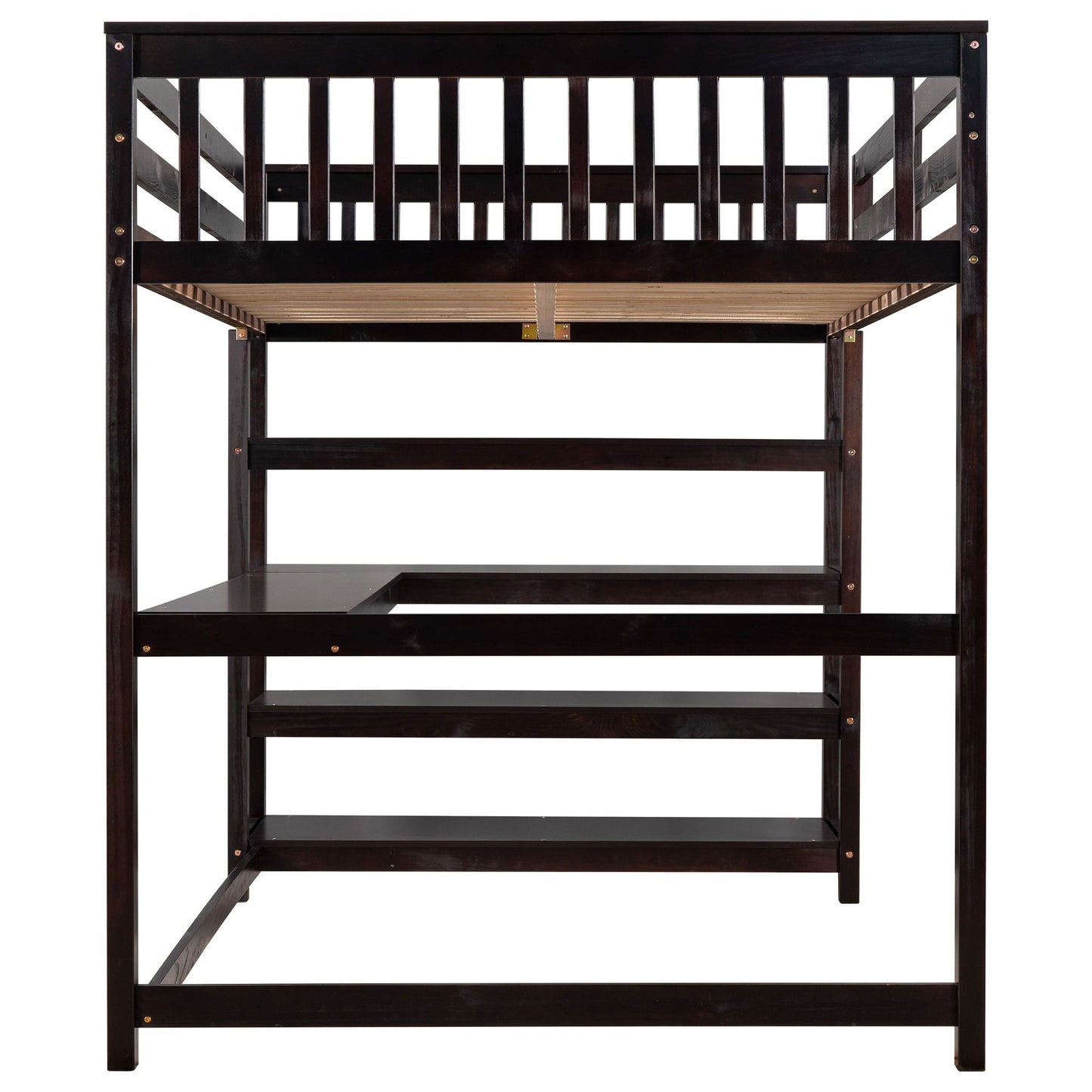 Loft Bed With Storage Shelves And Under Bed Desk - The Sleep Loft - Online Mattress Showroom NYC