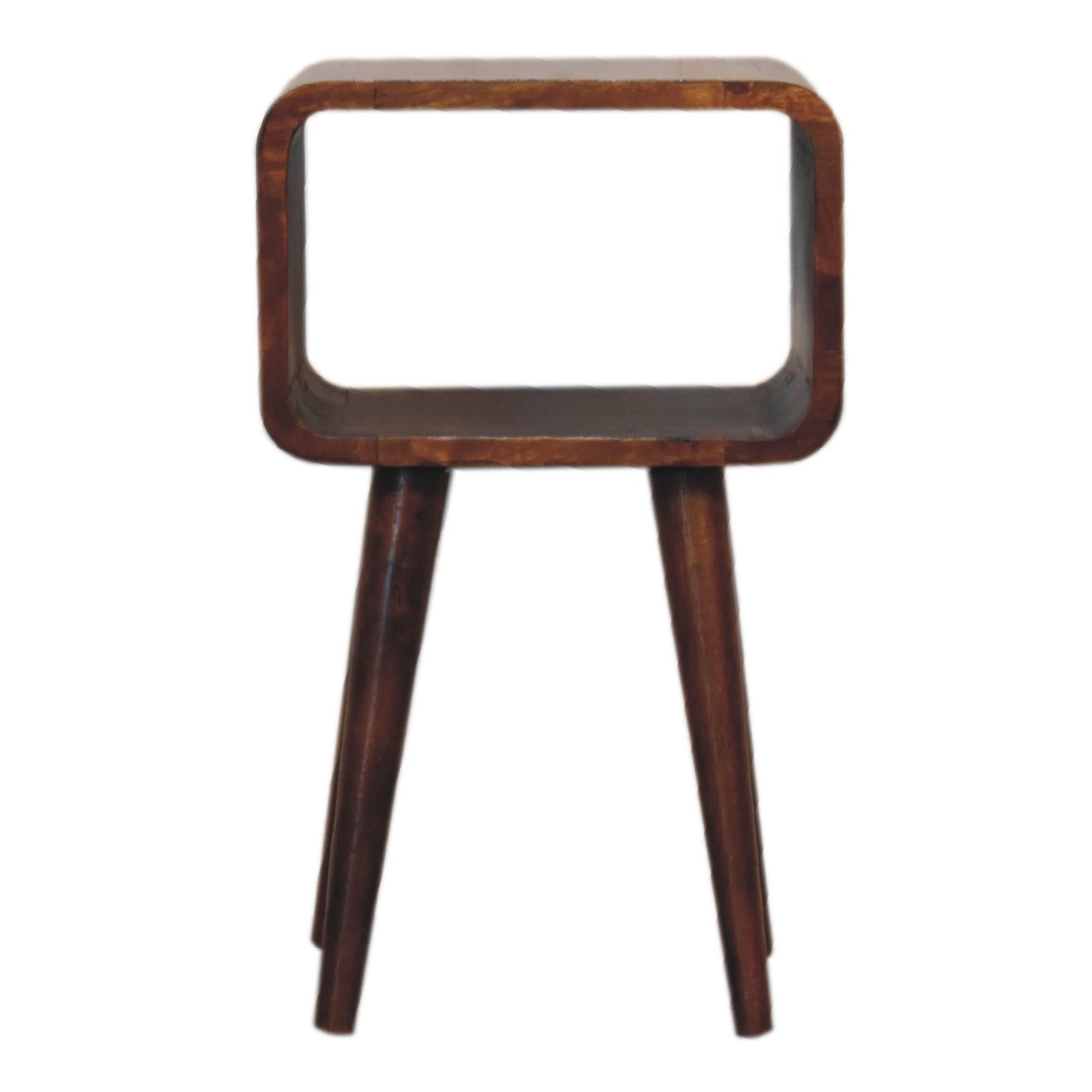 Minimalist Open Curved Nightstand - The Sleep Loft - Online Mattress Showroom NYC