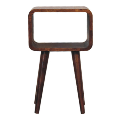 Minimalist Open Curved Nightstand - The Sleep Loft - Online Mattress Showroom NYC