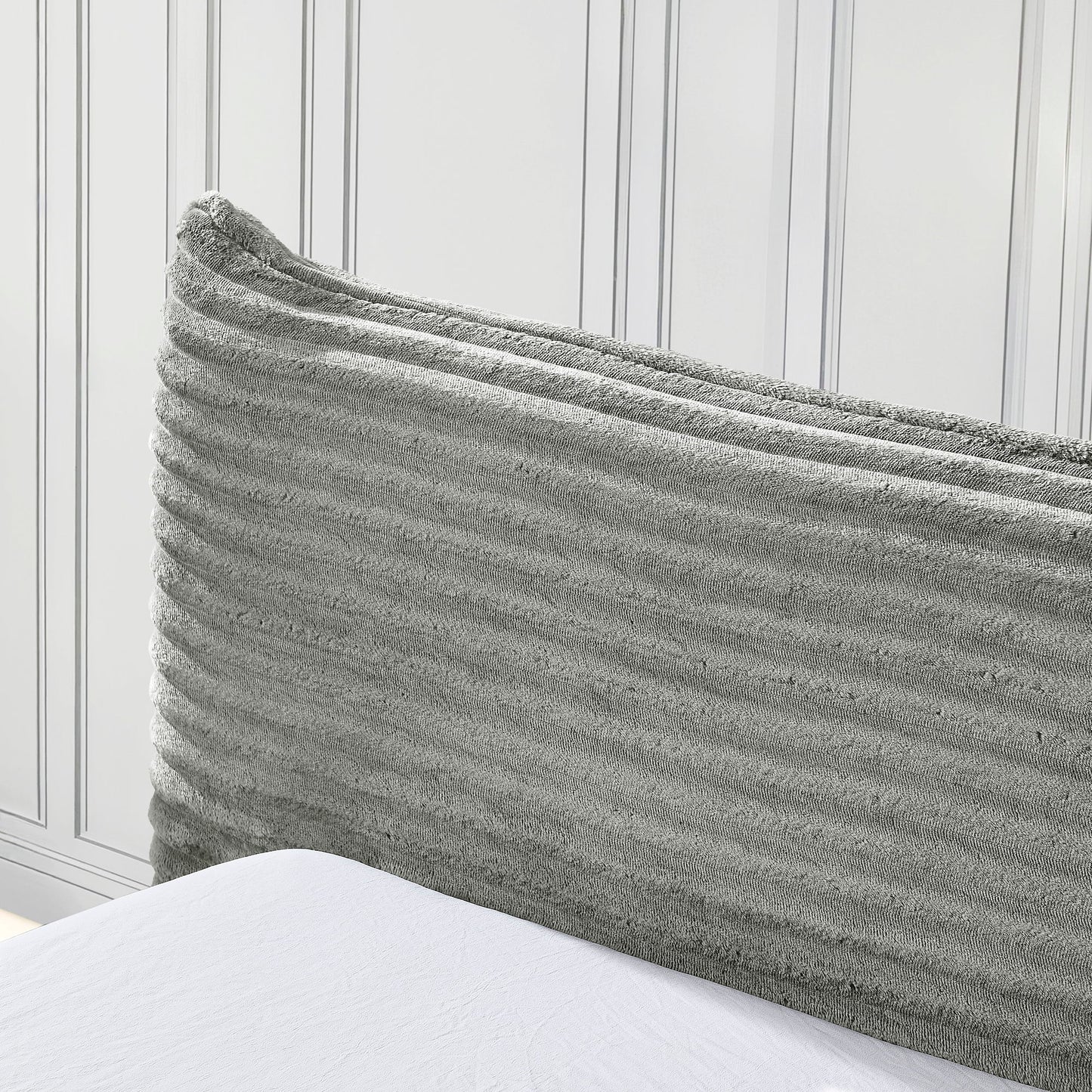 Modern Upholstered Bed Frame With Curved Headboard - The Sleep Loft - Online Mattress Showroom NYC
