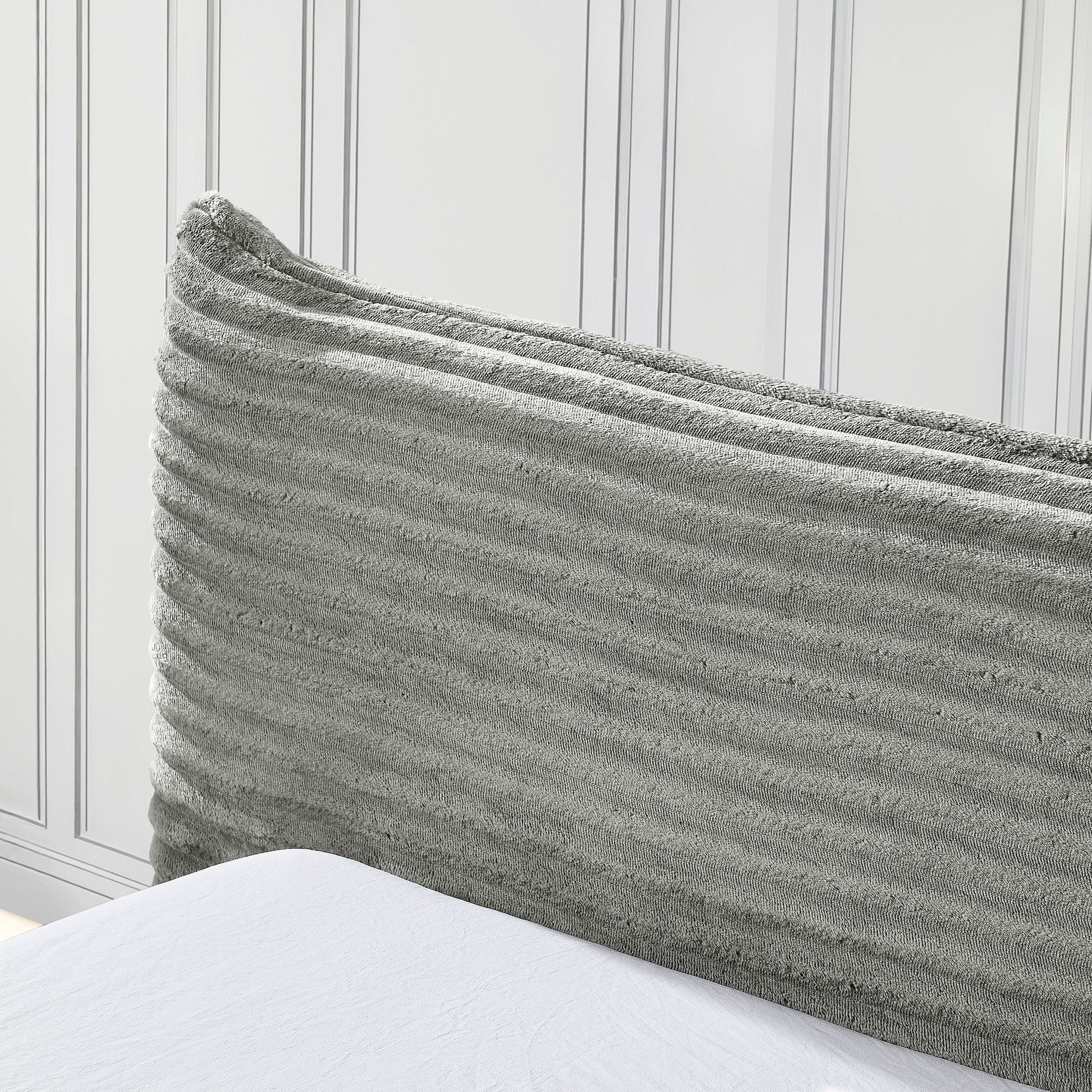Modern Upholstered Bed Frame With Curved Headboard - The Sleep Loft - Online Mattress Showroom NYC