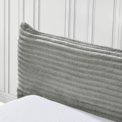 Modern Upholstered Bed Frame With Curved Headboard - The Sleep Loft - Online Mattress Showroom NYC