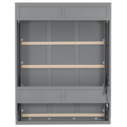 Murphy Bed With Desk, LED Lights And USB Charging Station
