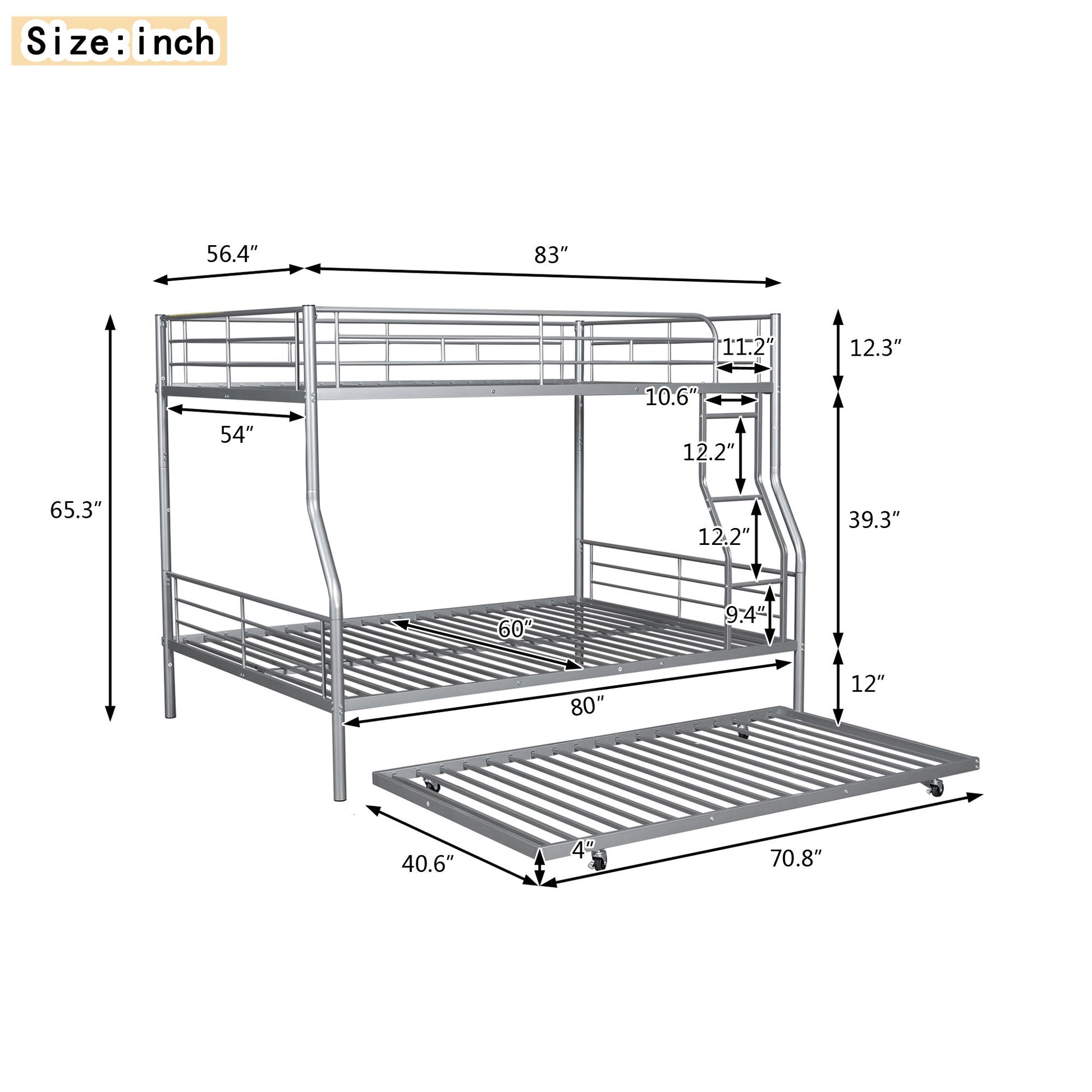 Steel Construction Bunk Bed - The Sleep Loft - Online Mattress Showroom NYC