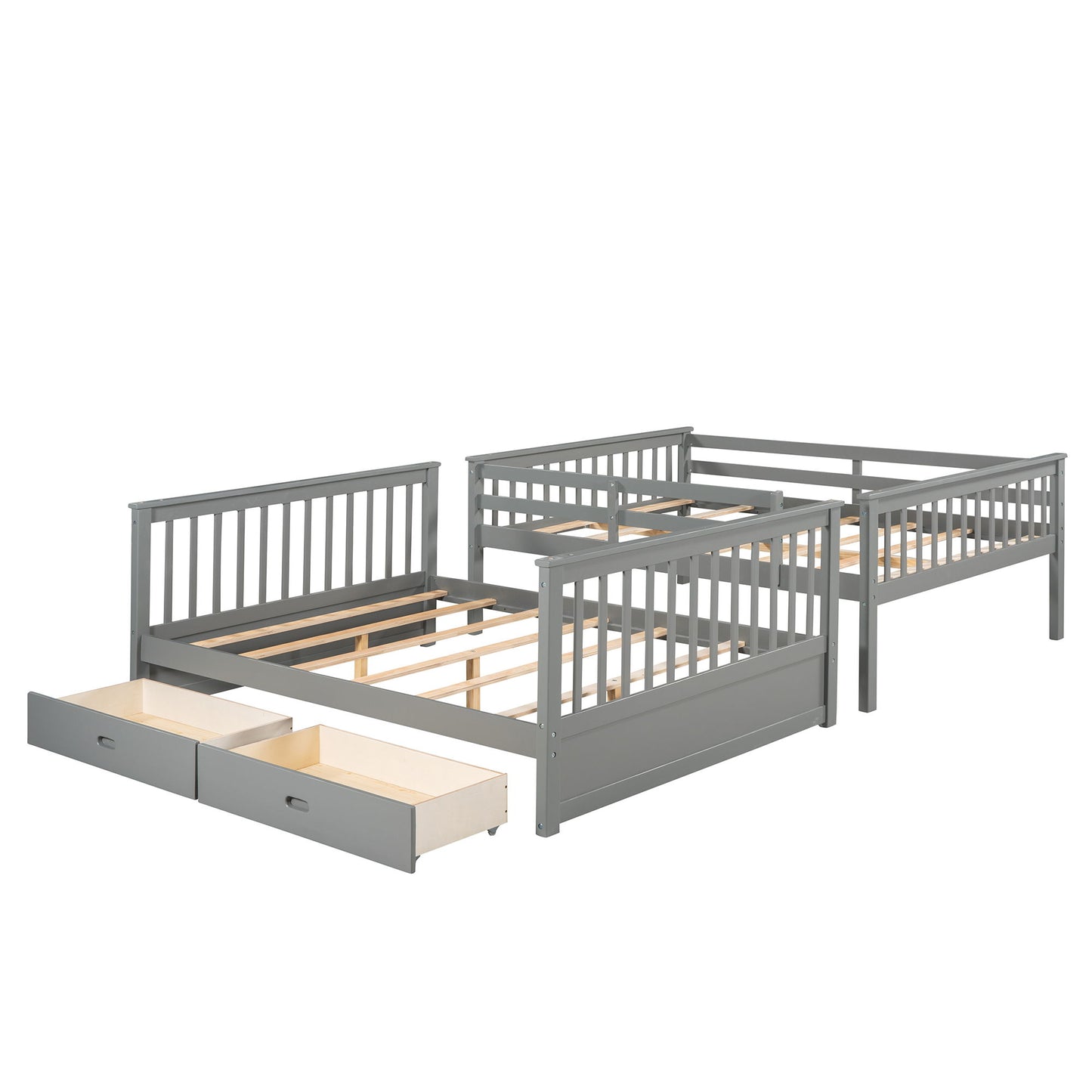 Bunk Bed With Ladders And 2 Storage Drawers - The Sleep Loft - Online Mattress Showroom NYC