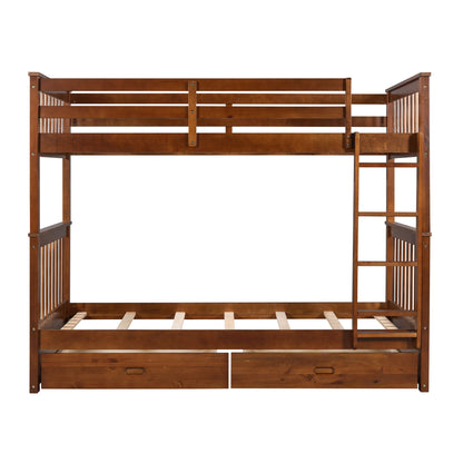 Bunk Bed With Ladders And 2 Storage Drawers - The Sleep Loft - Online Mattress Showroom NYC