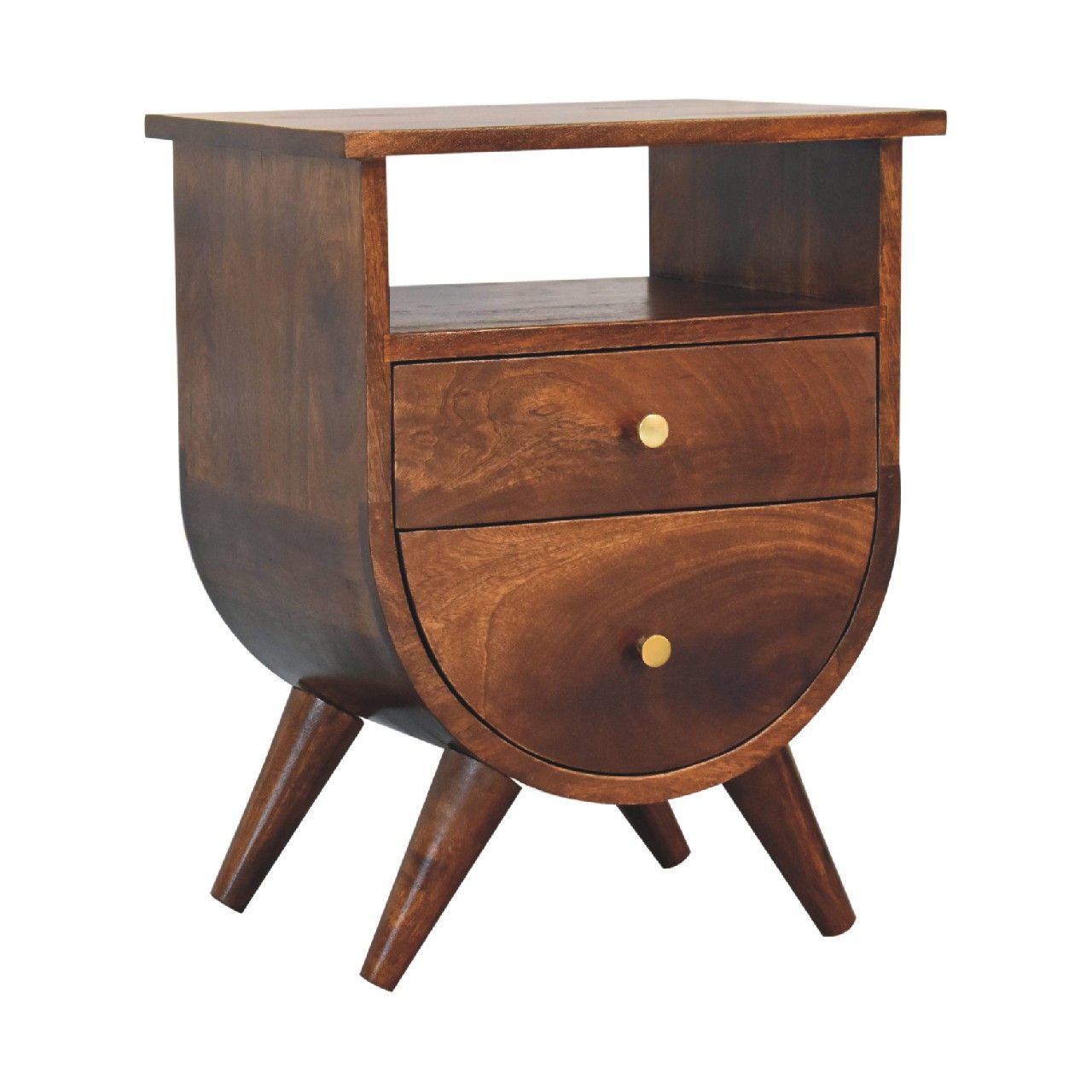 Split - Bedside Table - Chestnut - The Sleep Loft - Online Mattress Showroom NYC