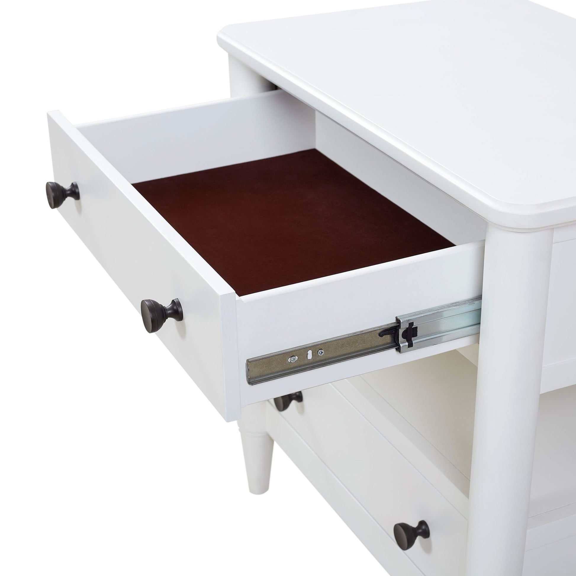 Open Nightstand With 2 Drawers - The Sleep Loft - Online Mattress Showroom NYC