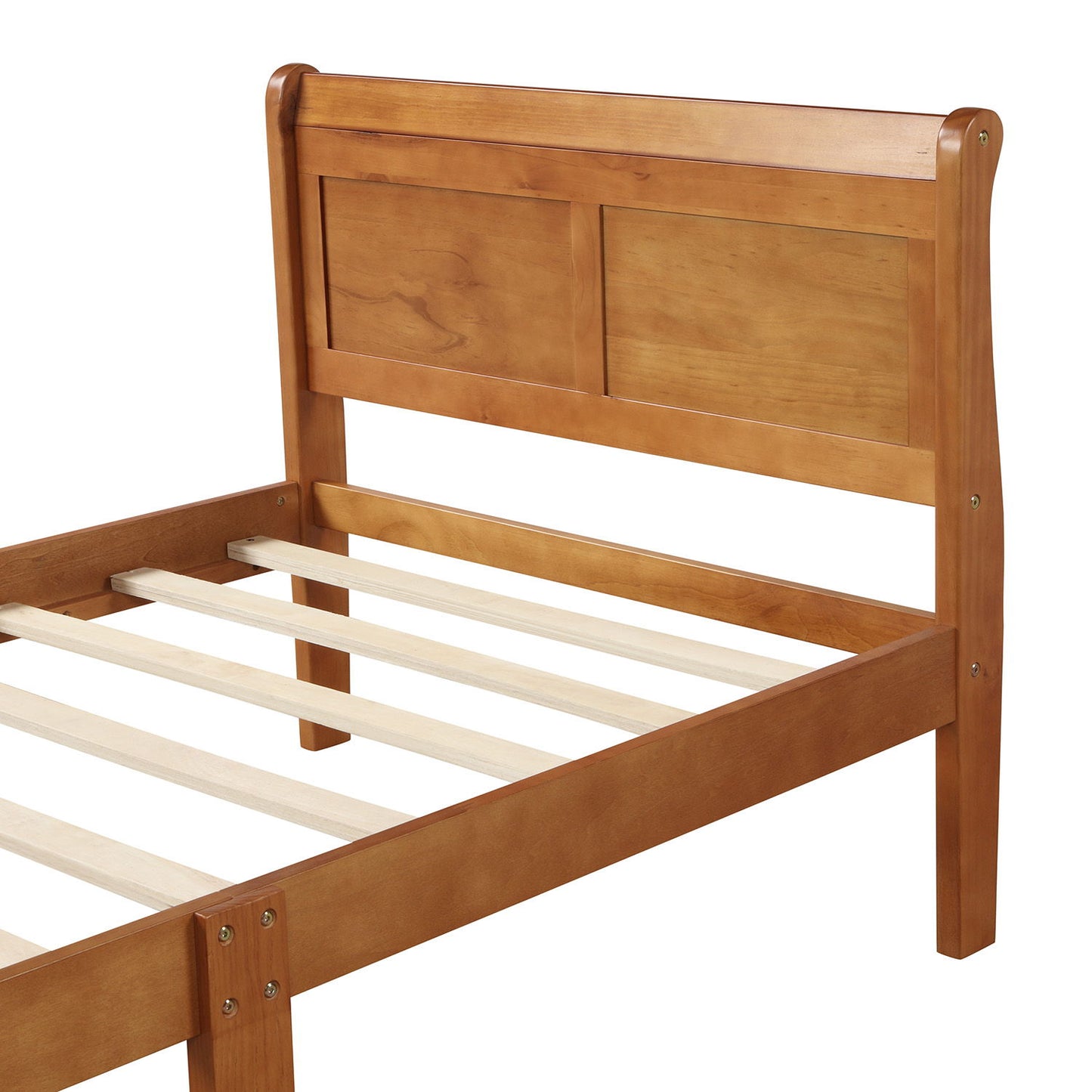 Platform Bed Frame Mattress Foundation Sleigh Bed With Headboard / Footboard / Wood Slat Suppor - The Sleep Loft - Online Mattress Showroom NYC