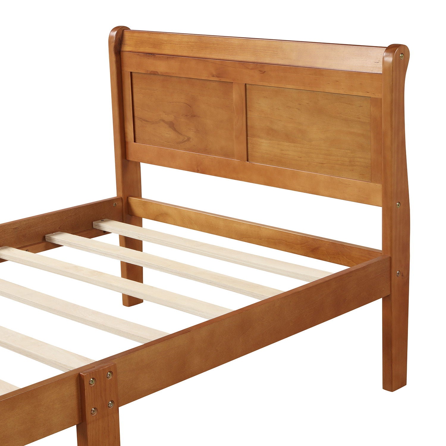 Platform Bed Frame Mattress Foundation Sleigh Bed With Headboard / Footboard / Wood Slat Suppor - The Sleep Loft - Online Mattress Showroom NYC
